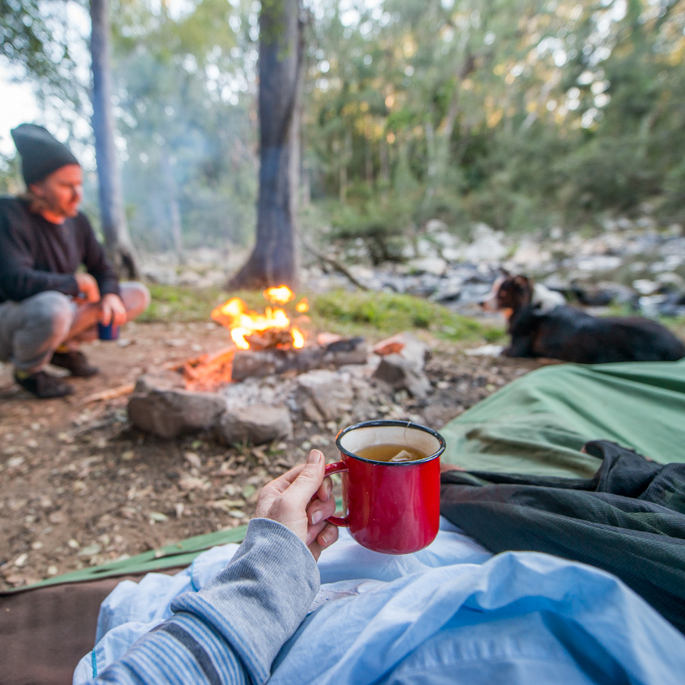 ANGIE SIMS AND STUART QUINN CAMPING FILM MAKERS AND PHOTOGRAPHERS WHO LIVE A SIMPLE LIFE, CAMPING AT Eungella